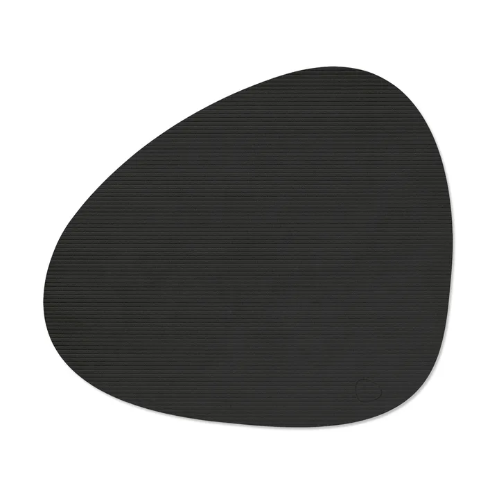 Podkładka stołowa Corduroy curve L - Black ink, 44x37 cm - LIND DNA