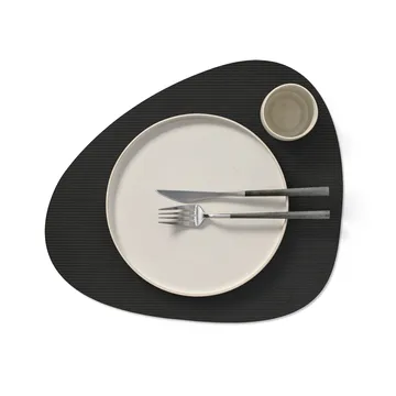 Podkładka stołowa Corduroy curve L - Black ink - LIND DNA