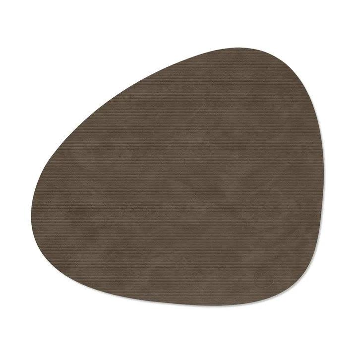 Podkładka stołowa Corduroy curve L - Caviar, 44x37 cm - LIND DNA
