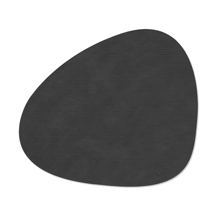 Podkładka stołowa Corduroy curve L - Czarny, 44x37 cm - LIND DNA