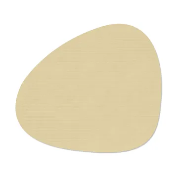 Podkładka stołowa Corduroy curve L - Lemon Sorbet, 44x37 cm - LIND DNA