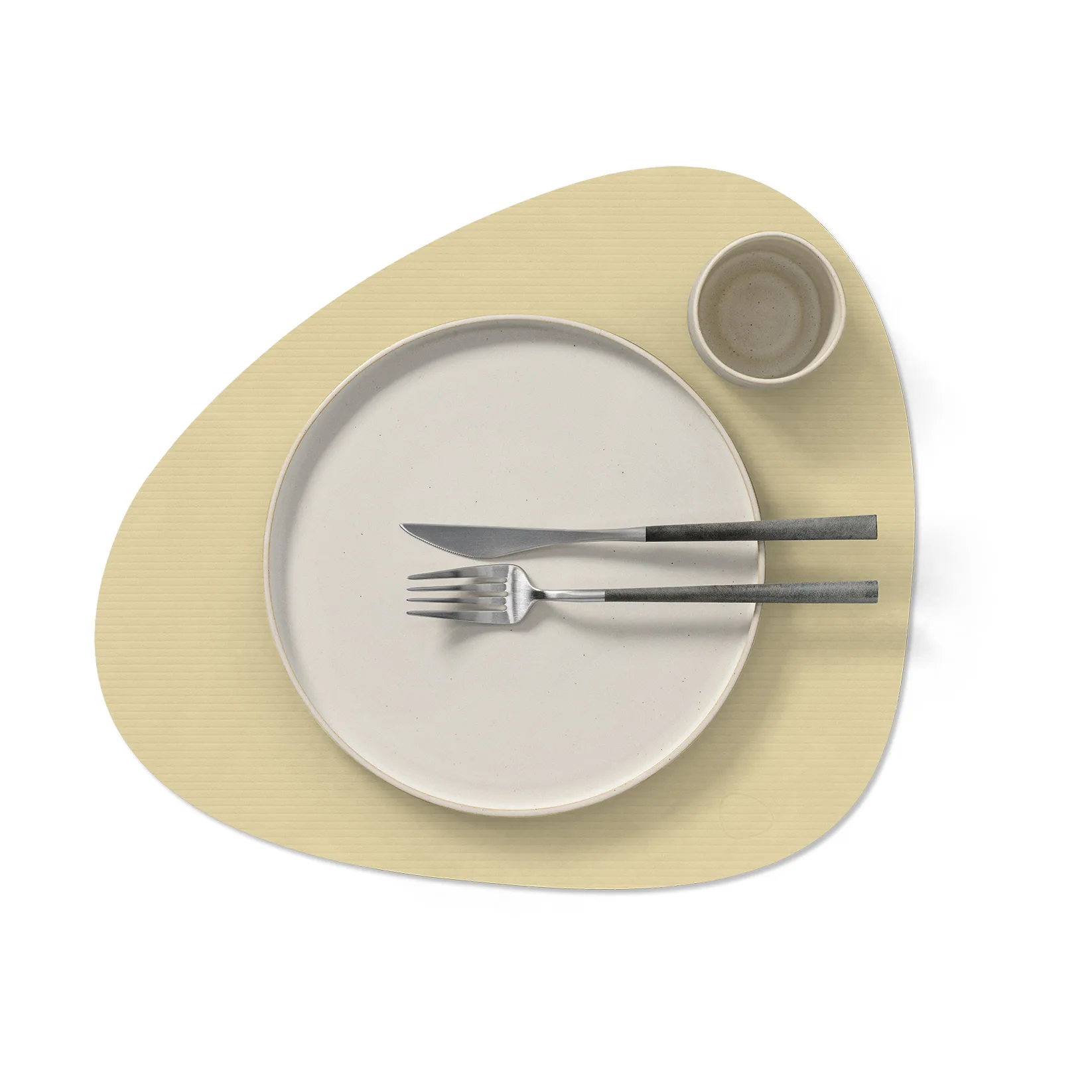 Podkładka stołowa Corduroy curve L, Lemon Sorbet, 44x37 cm LIND DNA