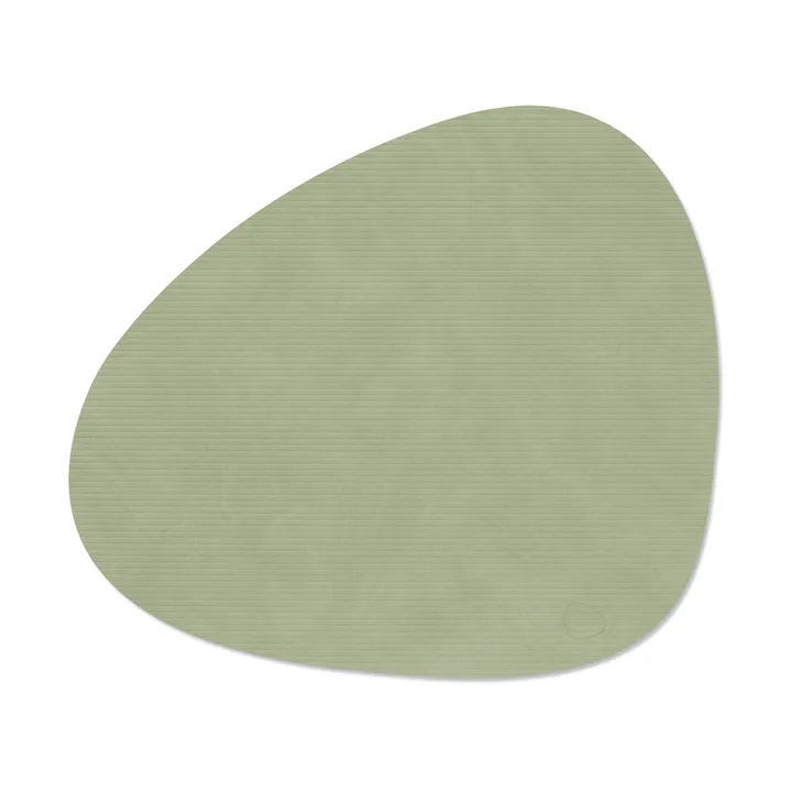 Podkładka stołowa Corduroy curve L - Olive Green, 44x37 cm - LIND DNA