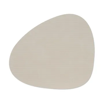 Podkładka stołowa Corduroy curve L - Oyster White, 44x37 cm - LIND DNA
