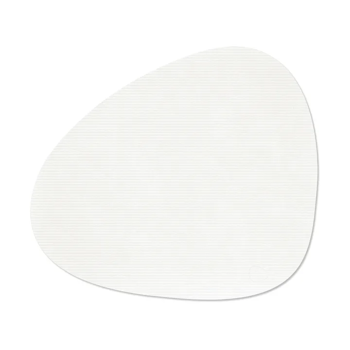 Podkładka stołowa Corduroy curve L - Pure white, 44x37 cm - LIND DNA