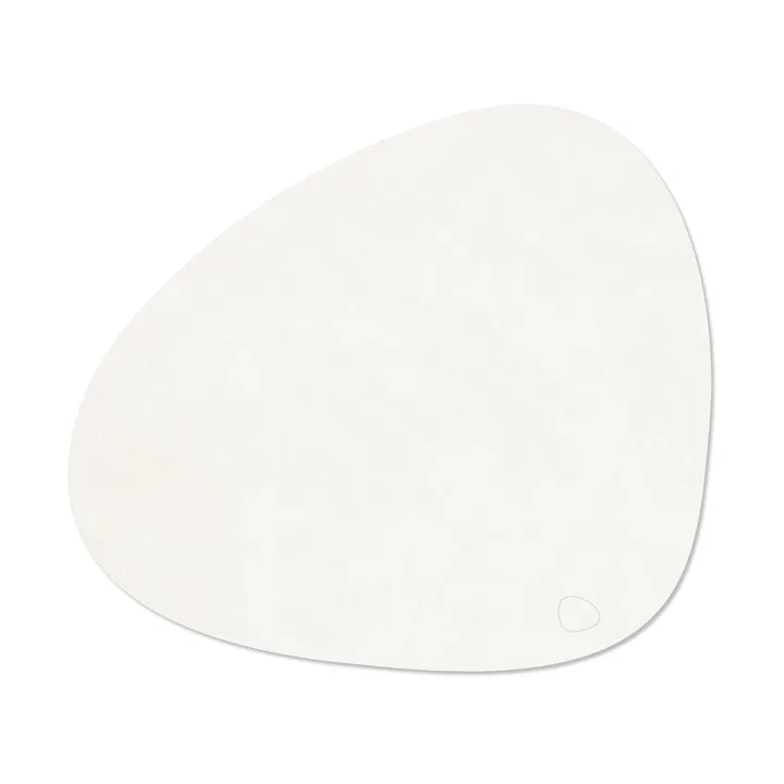 Podkładka stołowa Corduroy curve L - Pure white, 44x37 cm - LIND DNA