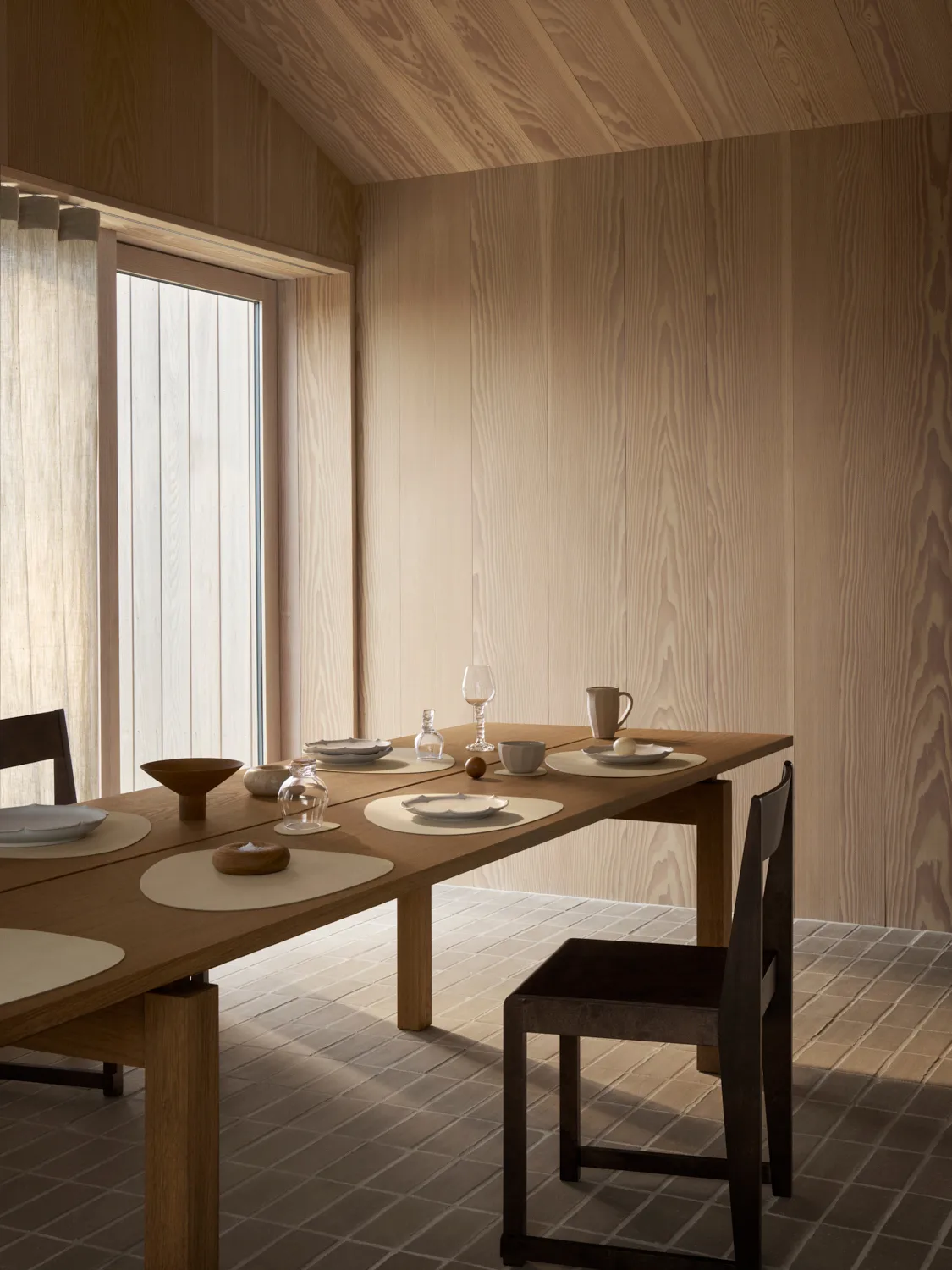 Podkładka stołowa Corduroy curve L, Vanilla, 44x37 cm LIND DNA