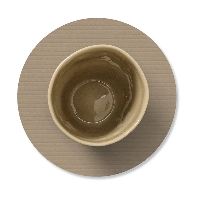 Podkładki pod szklanki Corduroy, Clay brown, circle LIND DNA