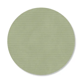 Podkładki pod szklanki Corduroy - Olive green, circle - LIND DNA