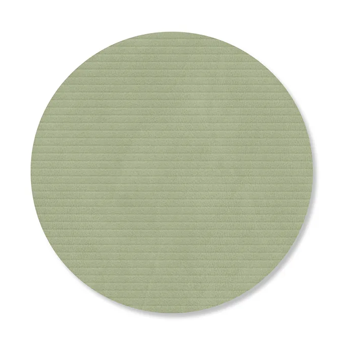 Podkładki pod szklanki Corduroy - Olive green, circle - LIND DNA