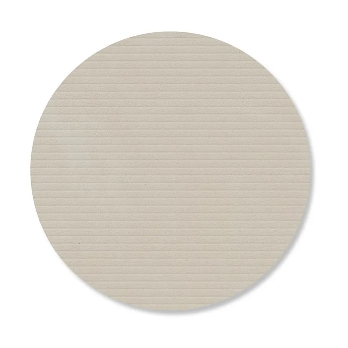 Podkładki pod szklanki Corduroy - Oyster white, circle - LIND DNA