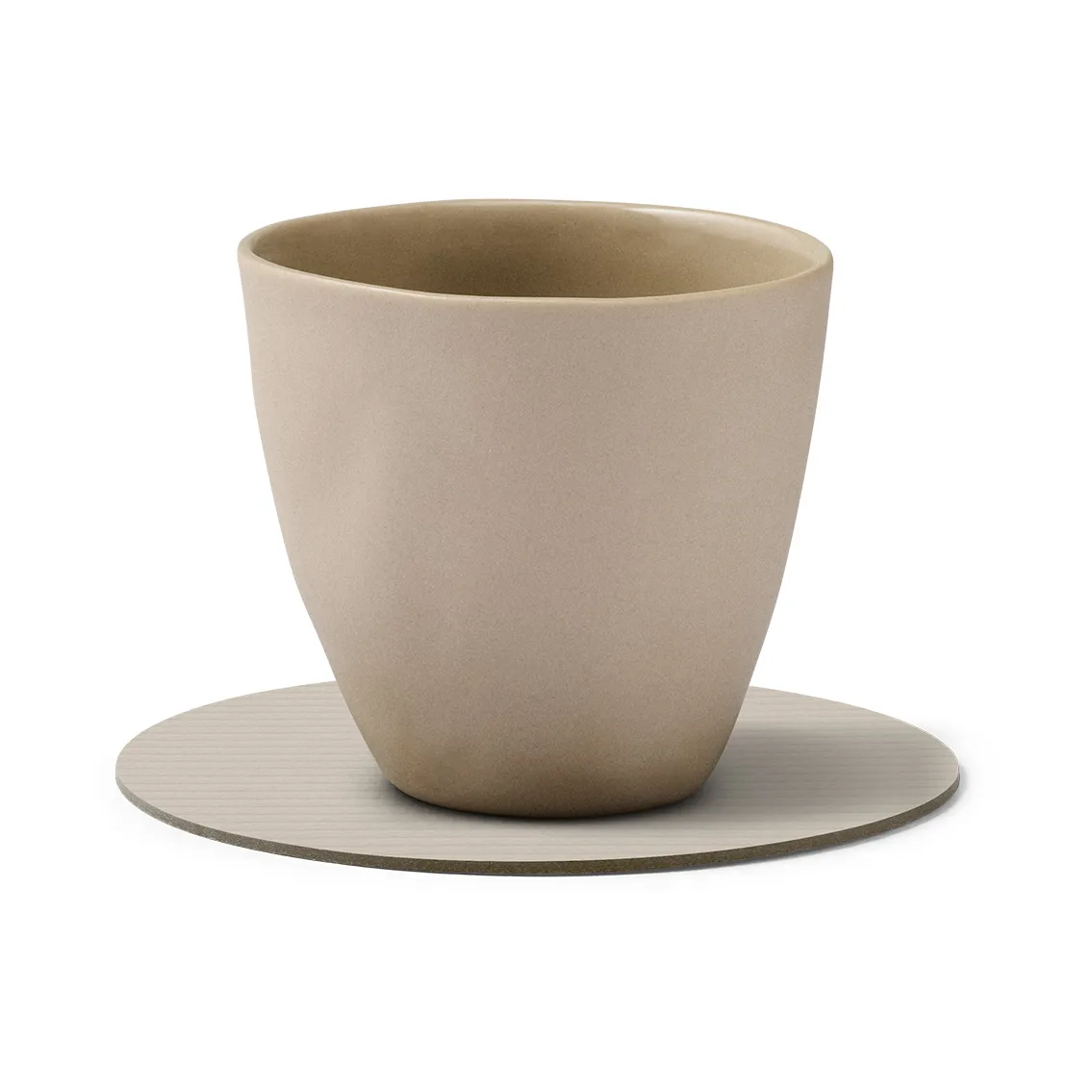 Podkładki pod szklanki Corduroy, Oyster white, circle LIND DNA