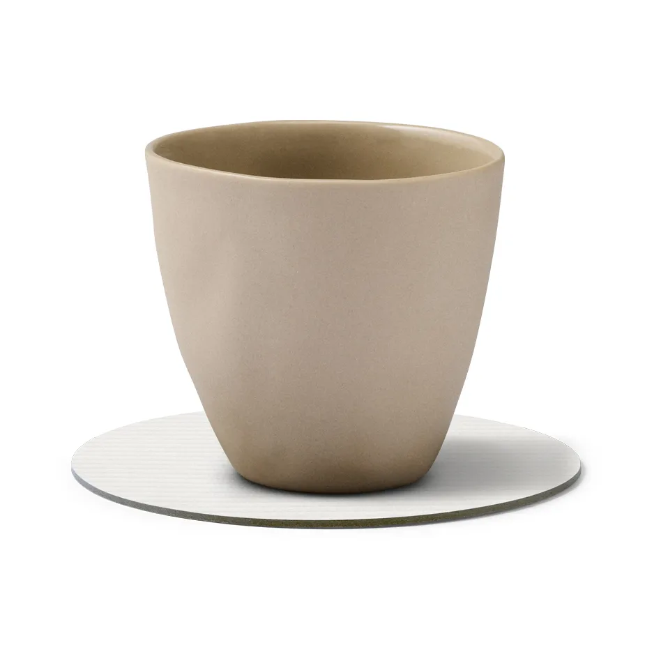 Podkładki pod szklanki Corduroy, Pure white, circle LIND DNA