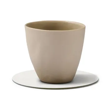 Podkładki pod szklanki Corduroy - Pure white, circle - LIND DNA