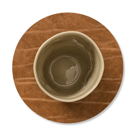 Podstawka pod szklankęBuffalo dwustronna circle 1 szt., czarny-naturalny LIND DNA