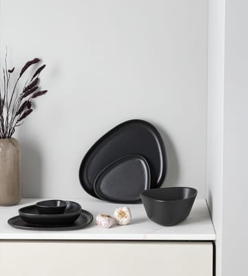 Półmisek do serwowania Curve Stoneware 30x35 cm - Black - LIND DNA