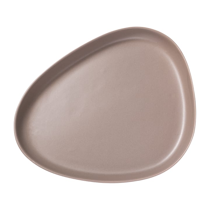 Półmisek do serwowania Curve Stoneware 30x35 cm - Ciepła szarość - LIND DNA