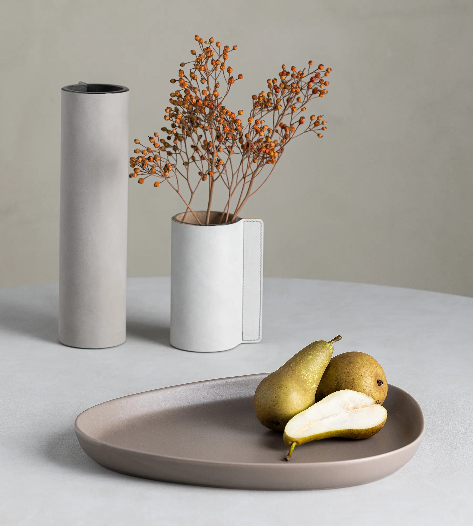 Półmisek do serwowania Curve Stoneware 30x35 cm, Ciepła szarość LIND DNA