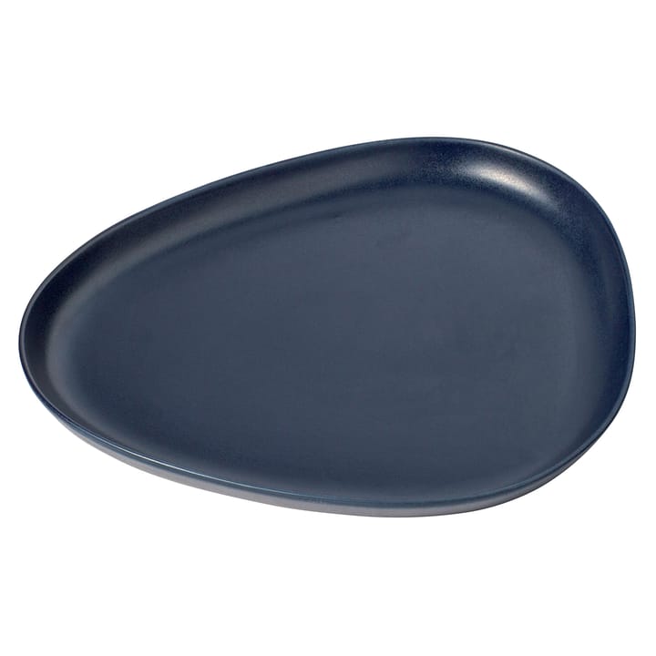 Półmisek do serwowania Curve Stoneware 30x35 cm - Navy blue - LIND DNA