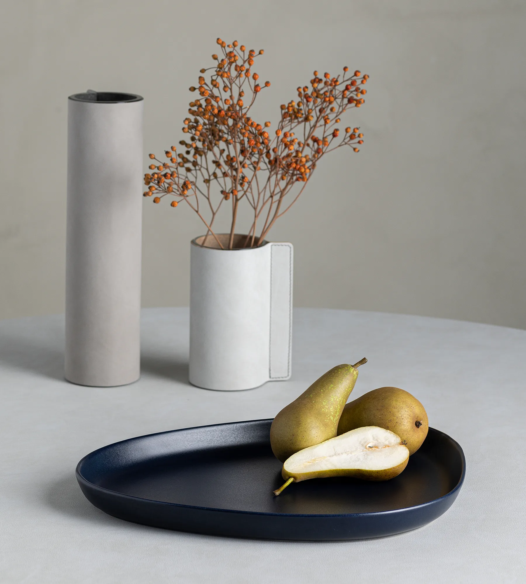 Półmisek do serwowania Curve Stoneware 30x35 cm, Navy blue LIND DNA