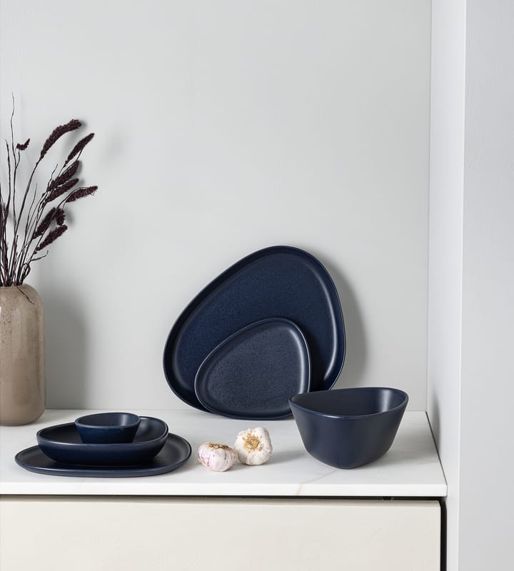 Półmisek do serwowania Curve Stoneware 30x35 cm, Navy blue LIND DNA