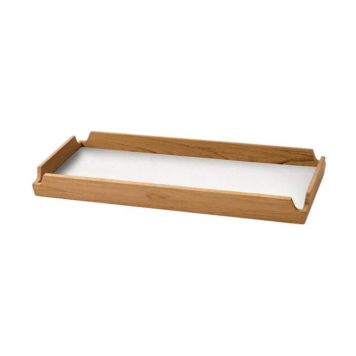 Taca Airy Nupo - Pure white-teak, slim - LIND DNA