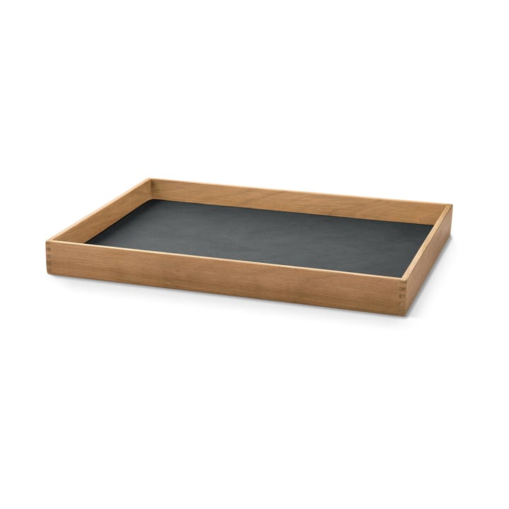 Taca z drewna tekowego Even Square M, Nupo anthracite LIND DNA