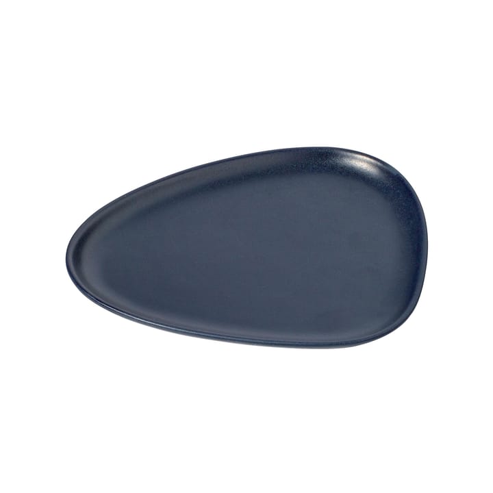 Talerz Curve Stoneware 19x22 cm - Navy blue - LIND DNA