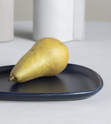 Talerz Curve Stoneware 19x22 cm - Navy blue - LIND DNA