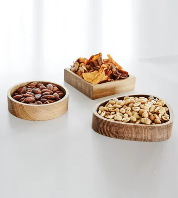 Wood Box pudełko na podkładki - Nature-oak, circle, S - LIND DNA