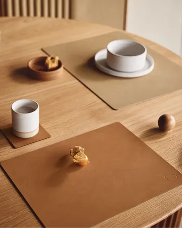 Wood Box pudełko na podkładki - Nature-oak, circle, S - LIND DNA