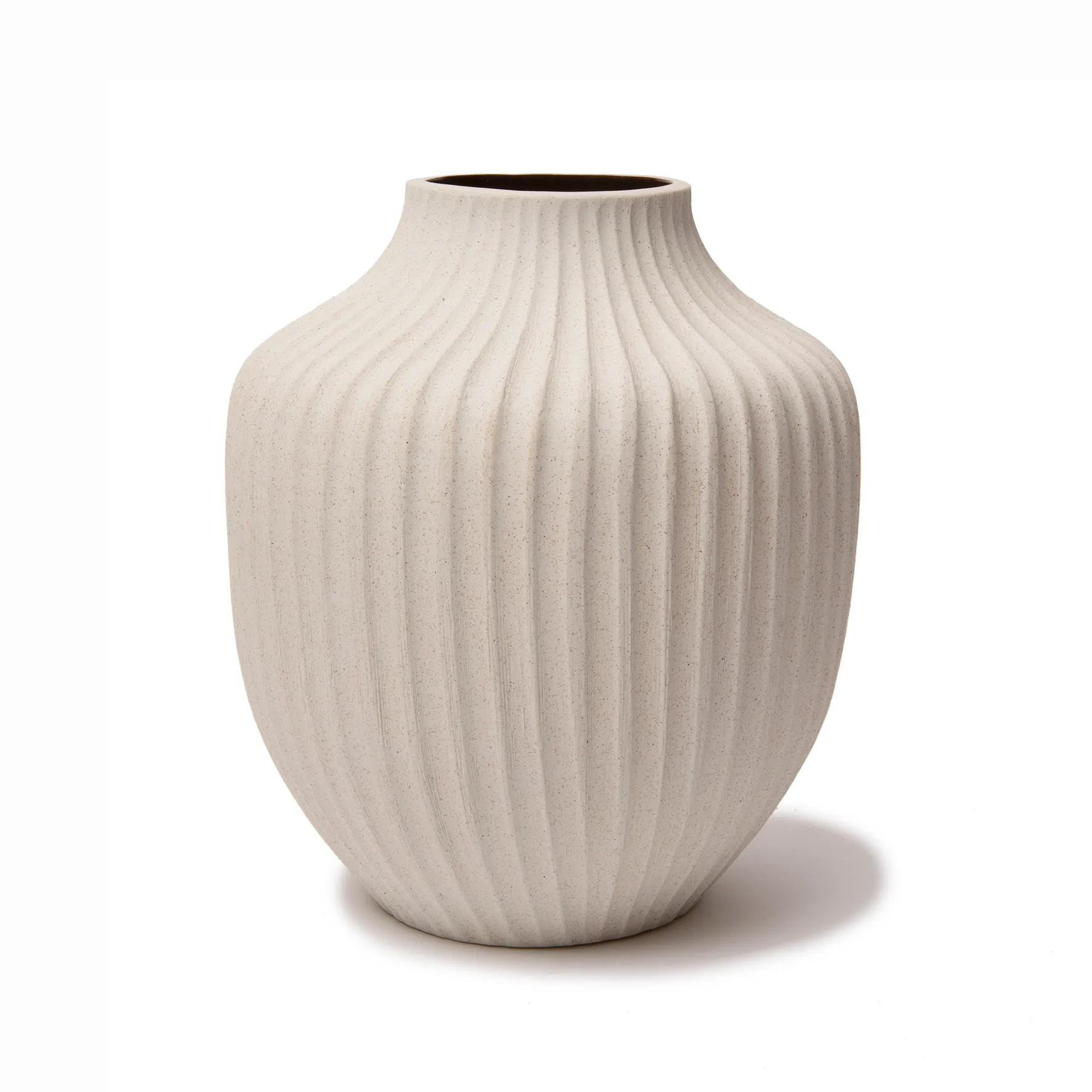 Wazon Kyoto, Sand white light deep line Lindform