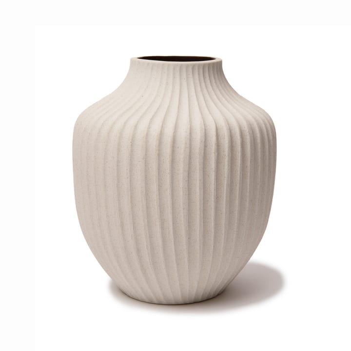 Wazon Kyoto - Sand white light deep line - Lindform