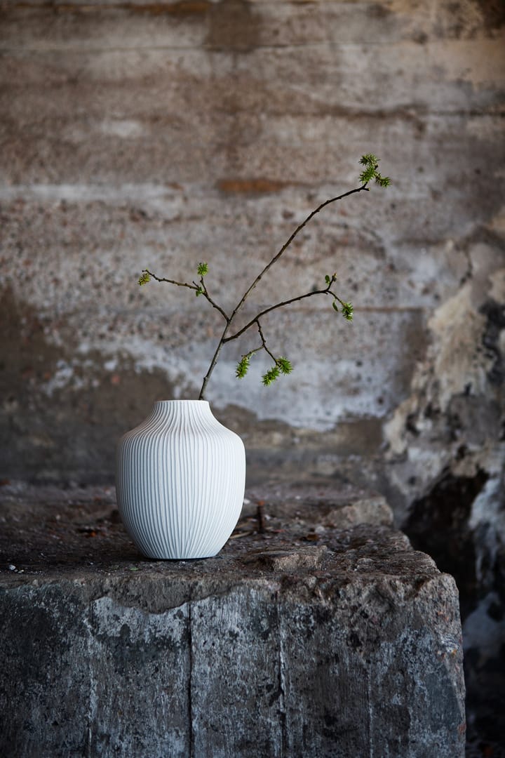 Wazon Kyoto, Sand white stone stripe Lindform