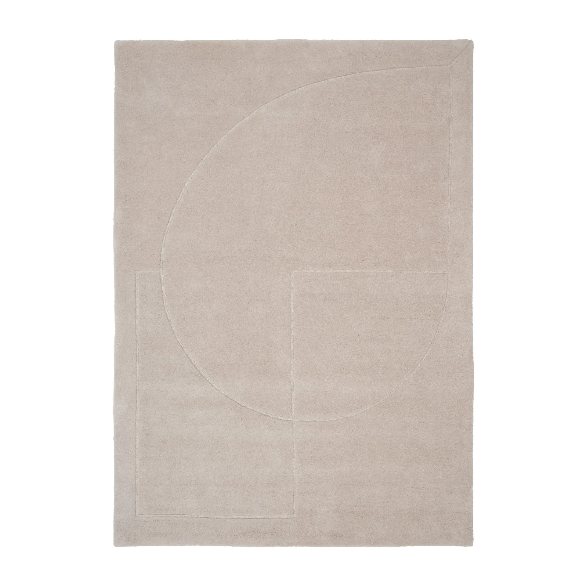 Dywan wełniany Lineal Poem, Beżowy, 140x200 cm Linie Design