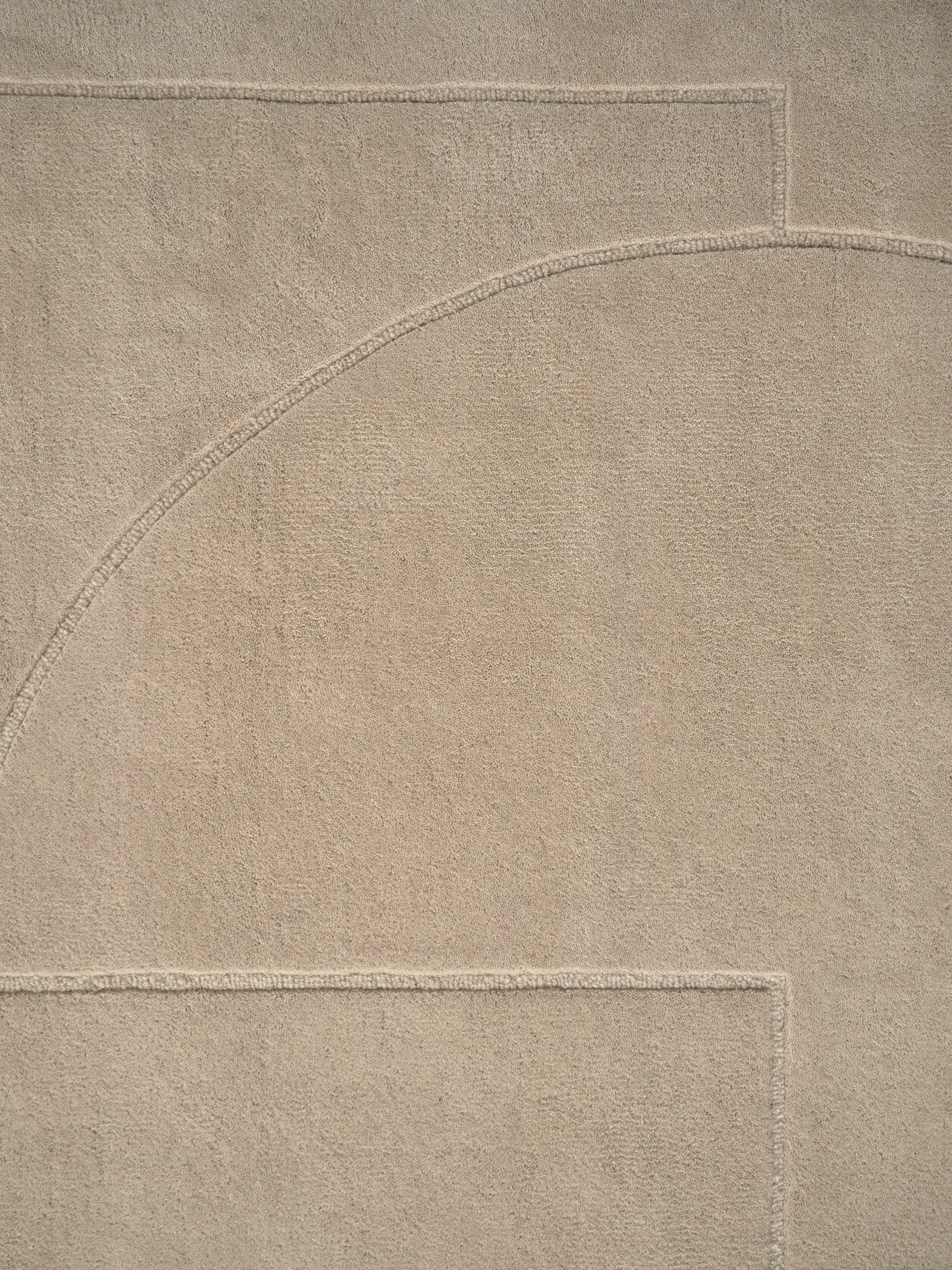 Dywan wełniany Lineal Poem, Beżowy, 140x200 cm Linie Design