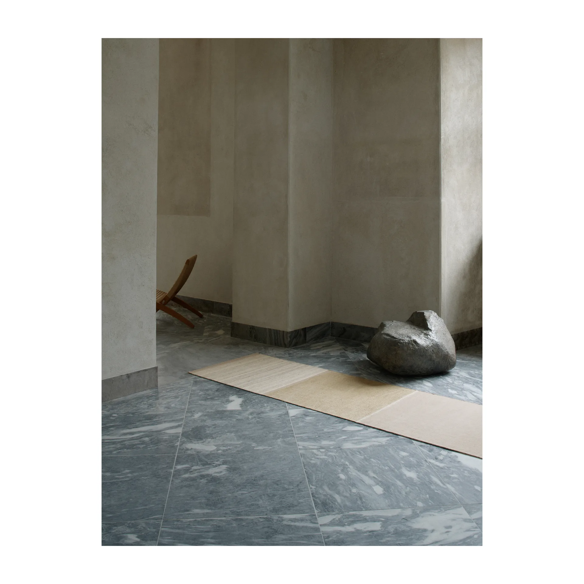 Modest Ease dywan 80x250 cm, Beżowy Linie Design