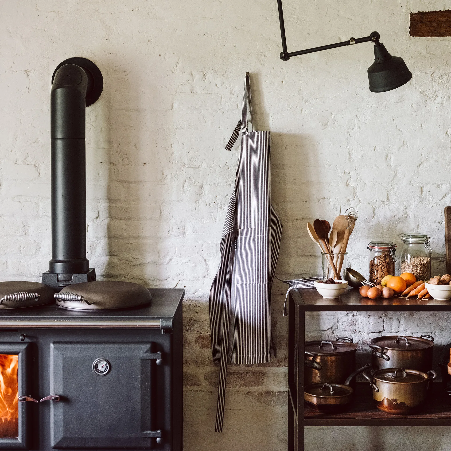 Fartuch Emma, Granitowoszary Linum