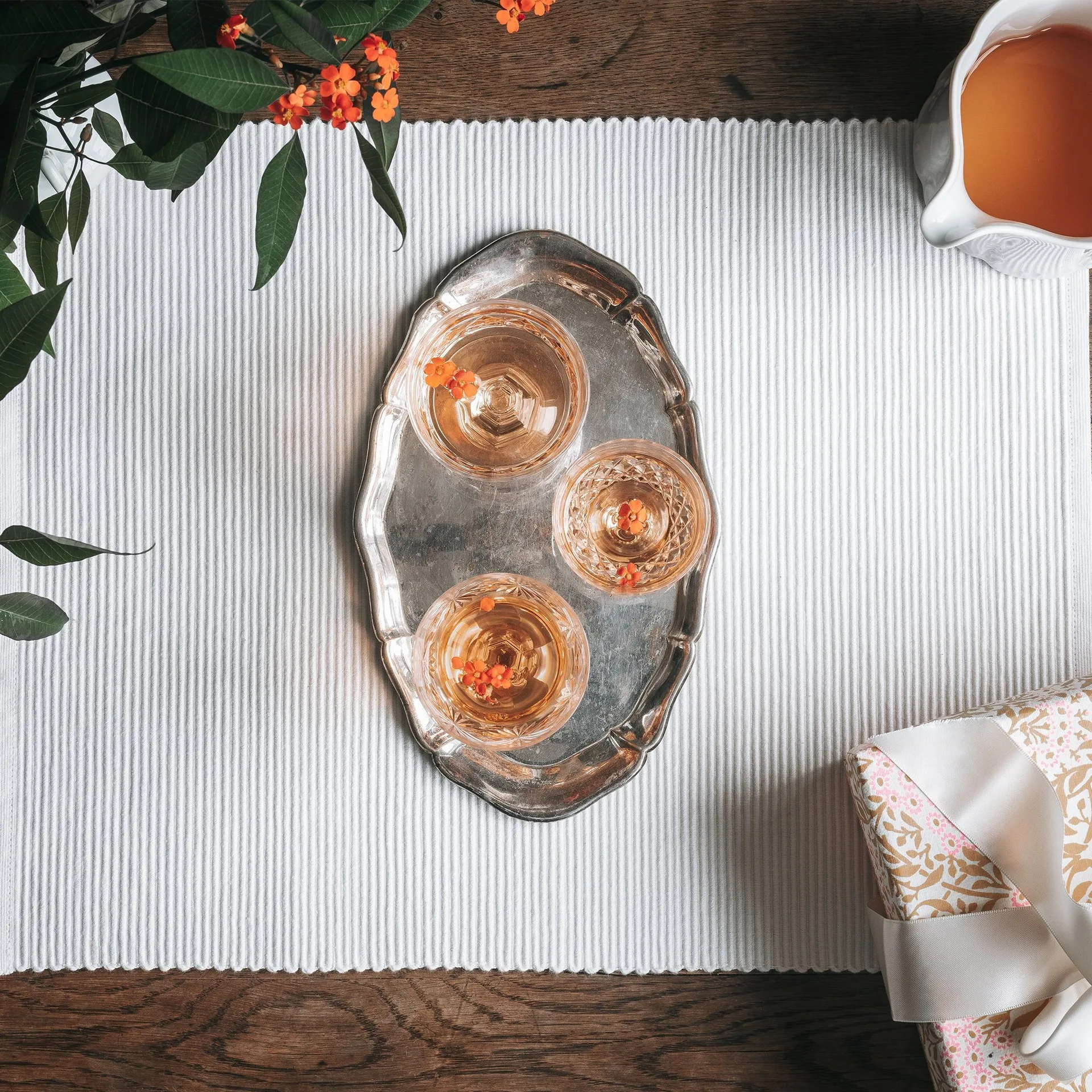 Podkładka stołowa Uni 35x46 cm, 2 szt., Biała Linum