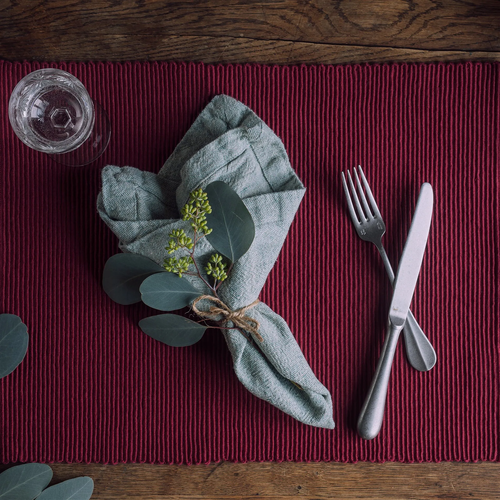 Podkładka stołowa Uni 35x46 cm, 2 szt., Czerwona Linum