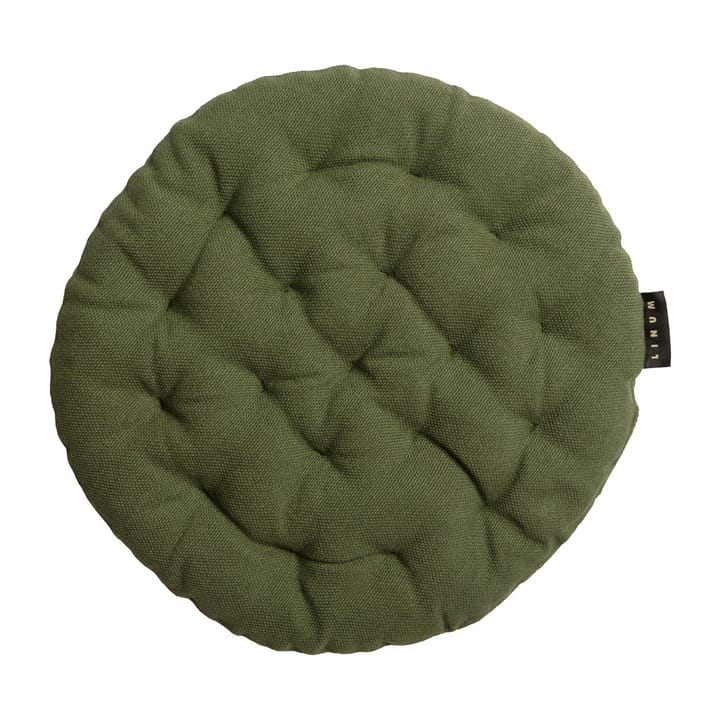 Poduszka na krzesło Pepper Ø37 cm - Ciemna oliwkowa zieleń - Linum
