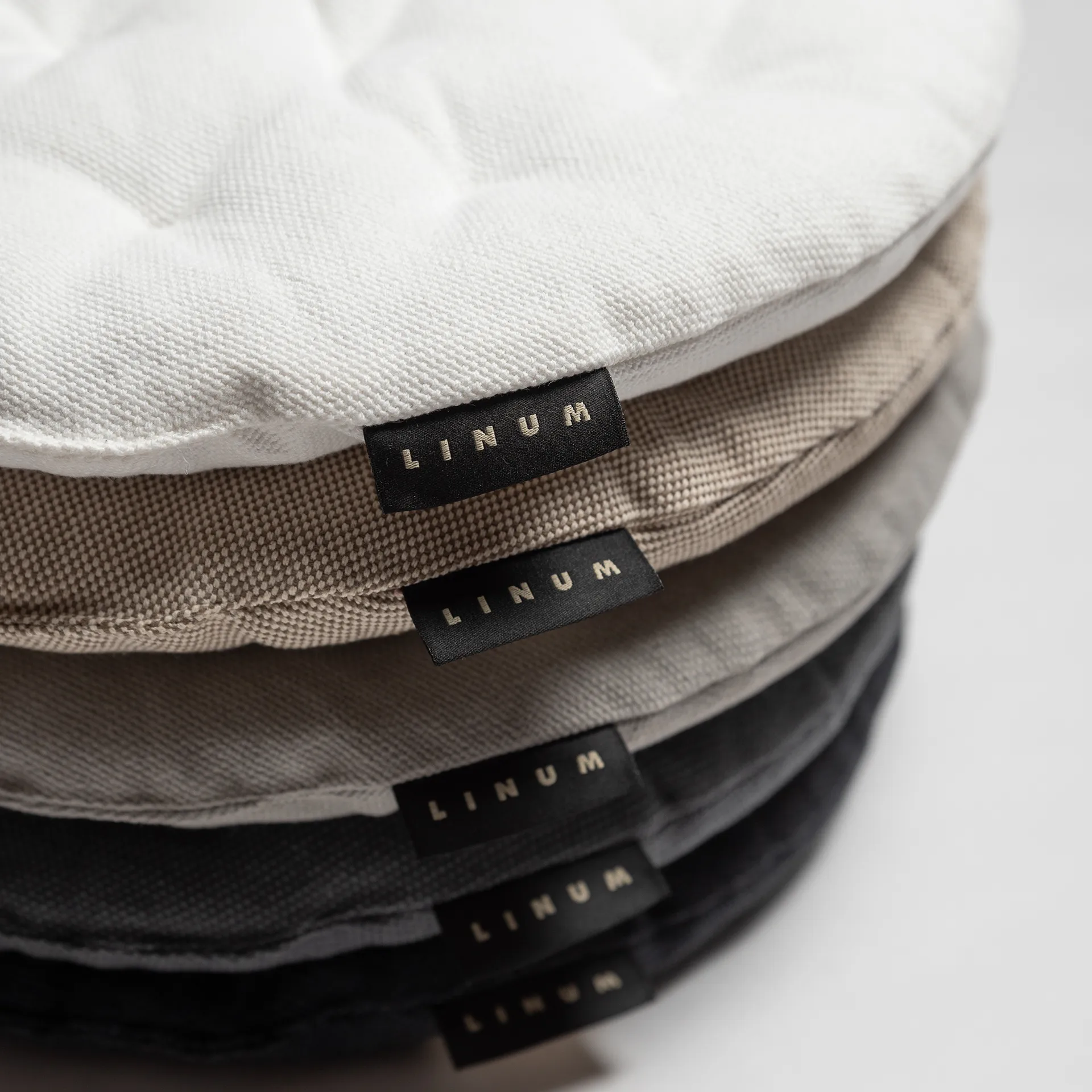 Poduszka na krzesło Pepper Ø37 cm, Granitowo-szara Linum