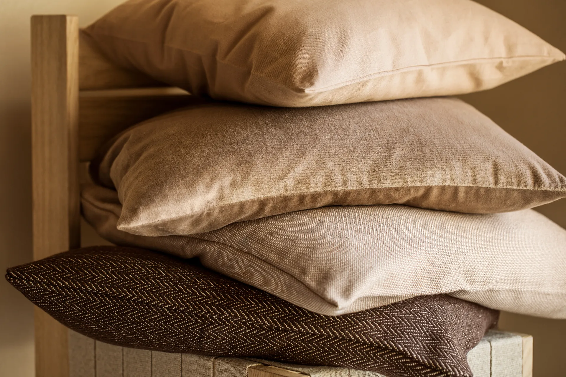 Shepard poszewka na poduszkę 50x50 cm, Ciemnobrązowy Linum