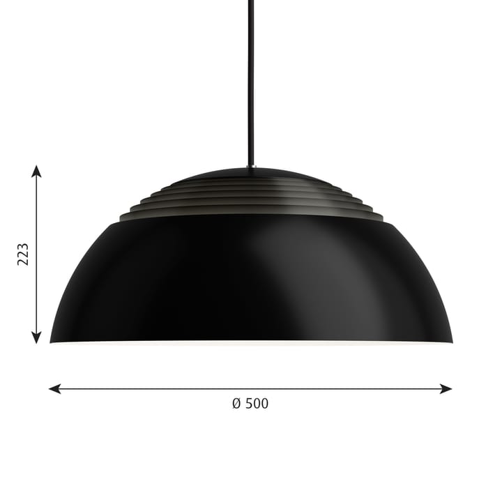 AJ Royal lampa wisząca Ø50 cm, Czarny Louis Poulsen