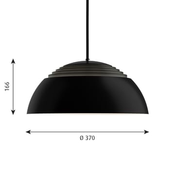 AJ Royal lampa wiszącaØ37 cm - Czarny - Louis Poulsen