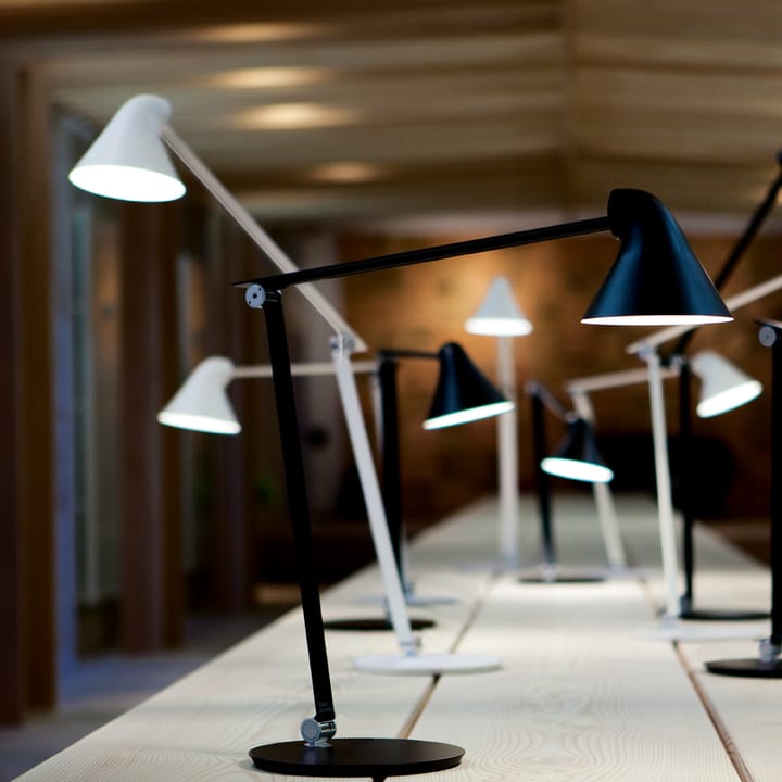 Lampa na biurko NJP, Biały, zaciski, 3000k Louis Poulsen