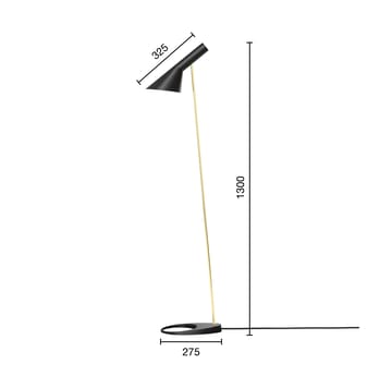 Lampa podłogowa AJ - Brass-black - Louis Poulsen