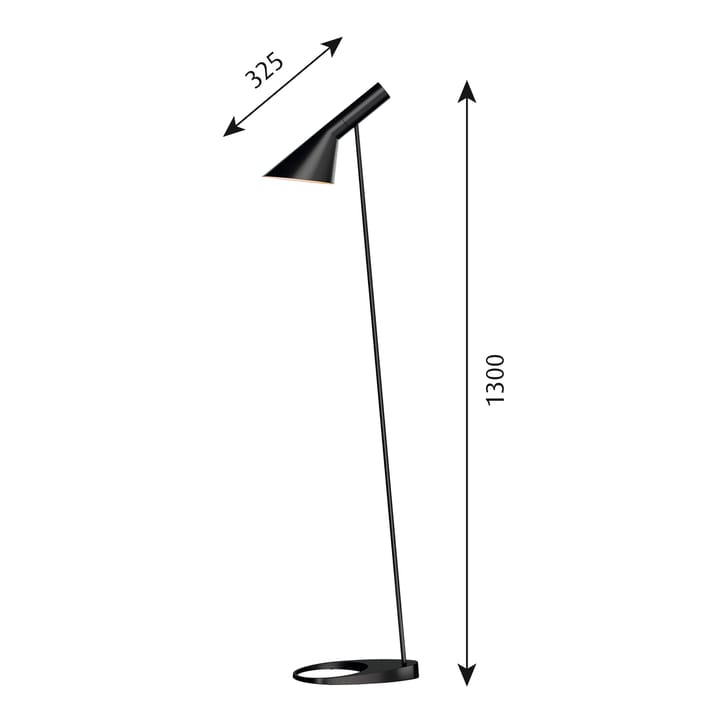 Lampa podłogowa AJ, Czarny Louis Poulsen