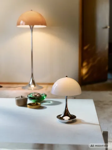Lampa podłogowa Panthella 500 - Original opal brown - Louis Poulsen
