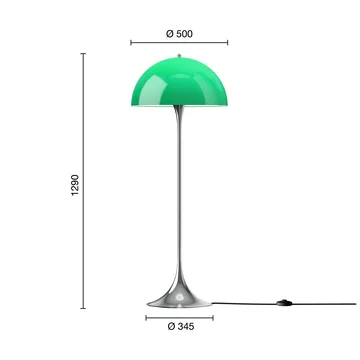 Lampa podłogowa Panthella 500 - Original opal green - Louis Poulsen
